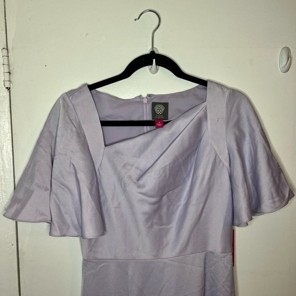 VINCE CAMUTO Asymmetrical Flutter Sleeve Gown, 4 - Picture 8 of 10